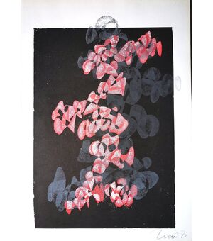 3 litografie di Claudio Trevi su cartoncino Fabriano, firmate e datate a matita dall'artista Claudio Trevi, all'anagrafe Claudio Otello Gaetano Trevisan (Padova, 5 aprile 1928 – Bolzano, 12 novembre 1987)  -1968 / 1968 / 1971