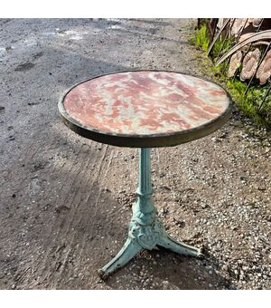 Tavolino con marmo rosa