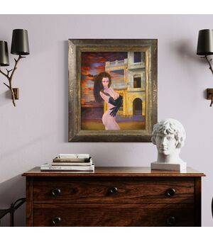 Quadro francese firmato nudo femminile