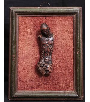Cristo in legno con cornice, Toscana, '500