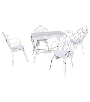 Set da esterno tavolo e 4 poltroncine in ferro vintage PREZZO TRATTABILE
