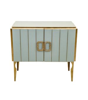 Credenza in vetro di Murano bianco, anni '80