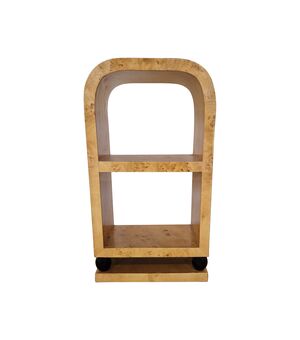 Etagere di linea Art Dèco in radica di betulla