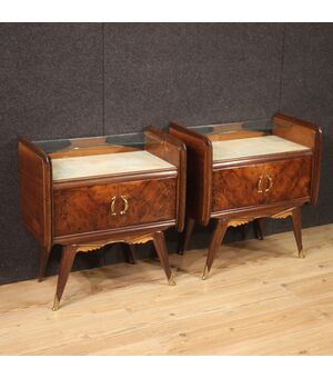 Coppia di comodini italiani anni 50'