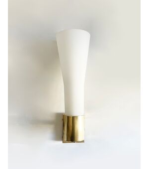 Applique in ottone e opalina - Anni 70