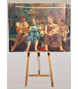 Dipinto, olio su tela, firmato  ALCORLO 73