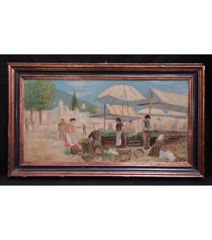 Gino Bonfanti (Siena 1900 - Pisa 1958) - Mercato