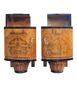 Coppia di comodini Art Déco – Italia, anni ’30-’40