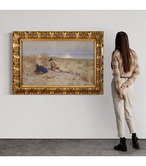 Dipinto italiano acquerello firmato del XX secolo