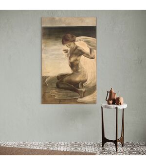 Dipinto italiano nudo di giovane donna del XX secolo
