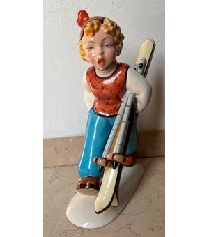 Ceramica T. Tosin , sciatore  VENDUTO 