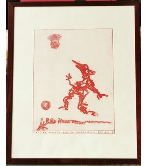 Lito firmata "MAUDIT" Anni '70