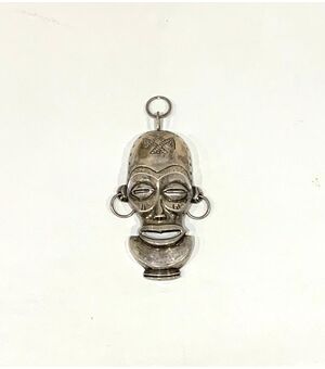 Set of 6 African Silver Masks, 1970s