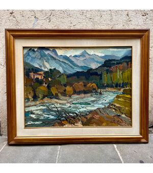 Paesaggio con corso d’acqua 