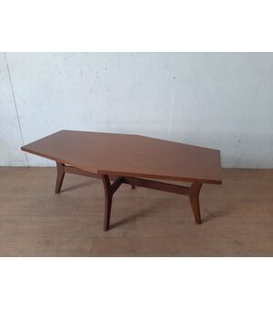 TAVOLINO BASSO DA SALOTTO ANNI 60 IN TEAK STILE NORDICO