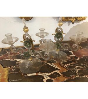 Candelieri in vetro di Murano 