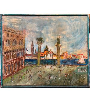 Piazzetta San Marco, olio su tavola 1939