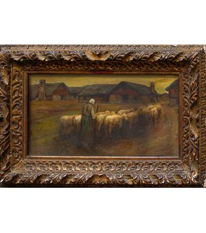 Carlo Bonomi (Turbigo, 1880-1961), Gregge di pecore