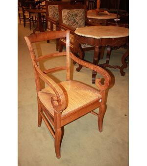 Poltrona Francese stile Provenzale del 1800 in Legno di Noce