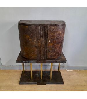 PICCOLO MOBILE BAR CABINET DESIGN MODERNO IN LACCA METALLICA ANNI 1960-70