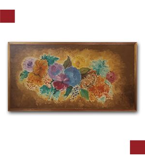 DIPINTO CON FIORI SECONDA META’ XX SECOLO
