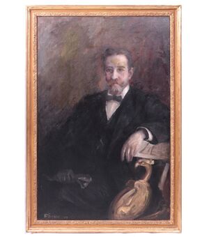 Felice Gussoni (Milano 1885-1908) - Ritratto  130x90cm
