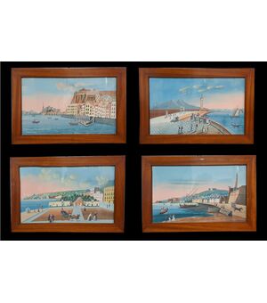 QUATTRO GOUACHES - NAPOLI - XX SEC.