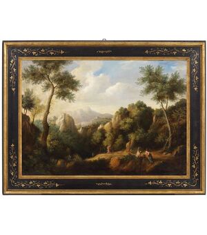 Paesaggio del XX Secolo: Dipinto a Olio su Tela 69x99 cm