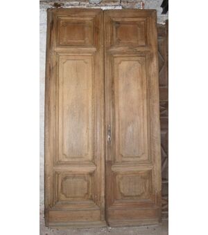 ptci401 entrance door in walnut &#39;900, mis. h 272 cm x 138
