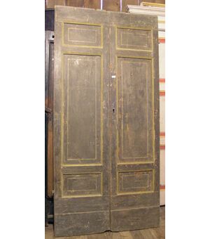 ptl290 n. 3 double doors lacquered mis.cm 98 x 202cm vintage &#39;800