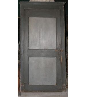 pts596 10 lacquered doors with frame, mis. h 220 cm x width. 110 doors pulling, mis. h 203 cm x 90