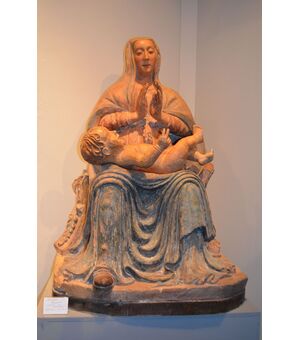 Madonna con Bambino scultura Abruzzo fine XV- inizi XVI sec
