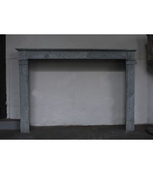 Fireplace in marble bardiglio