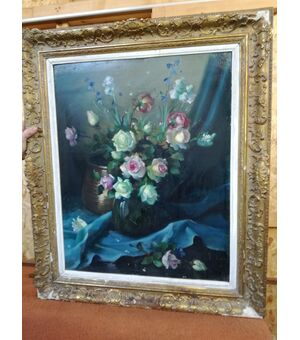 Quadro con fiori firmato