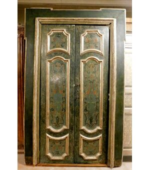 ptl453 vintage lacquered door 700, mis. width. frame cm 175 xh 250 max     