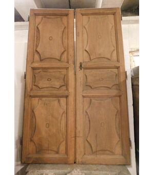 pan206 pair of doors for built-in wardrobe, measuring cm 182, width 116 cm, in beech, half of &#39;800     