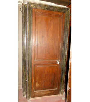 pts664 n. 5 small doors with frame total external measure 90 x 205 cm, 19th century     