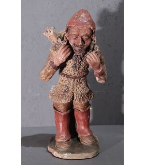Terracotta sculpture &quot;Shepherd from crib&quot;, early 18th century     