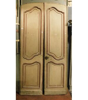 pts444 n.2 double-sided lacquered double doors cm 124 xh 245 cm, thickness 3 cm     