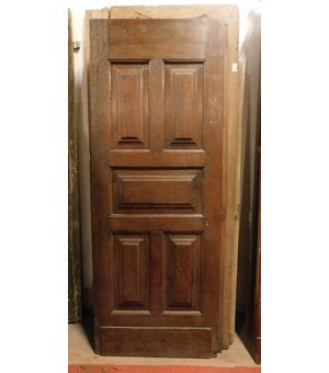 pti614 a door in walnut, period &#39;700, cm 80 x 209 x 4,5 cm     