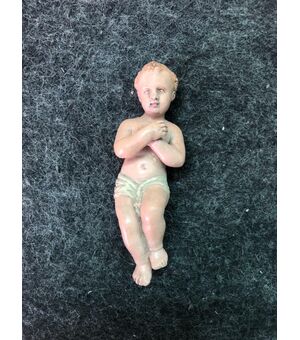 Terracotta sculpture, baby Jesus. Italy     