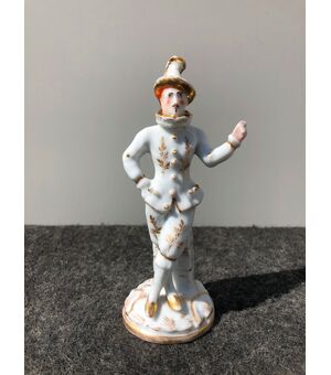 Perfume bottle in porcelain depicting a page. France     