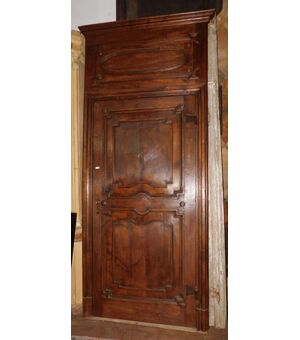 pts676 three Louis XVI poplar doors with frame, h cm 278 x 123     