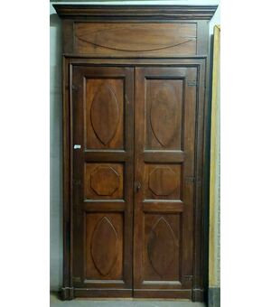 pts352 n.5 double doors with poplar frame mis. 134 x 269 h     