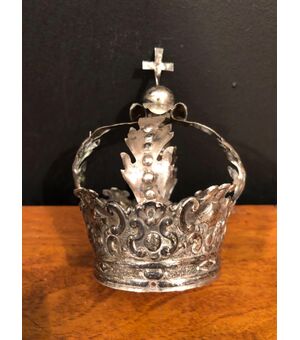 Silver crown from statue.Italy     