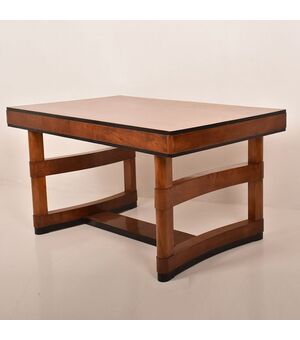 TAVOLO RETTANGOLARE IN CILIEGIO E OLMO, DESIGN ANNI 50 ITALIANO, MODERNARIATO. (TAV40)