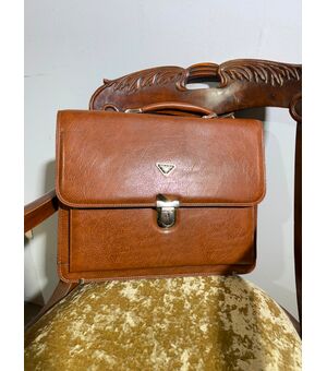 Borsa da lavoro vintage in cuoio PRADA, mis h36 l 40 p12 cm