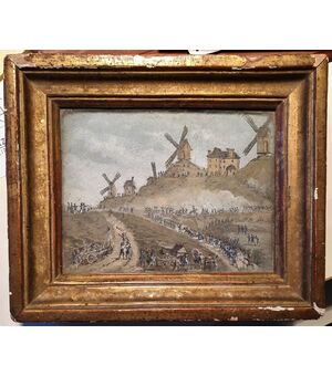Battle of Valmy. Watercolor. 10x13 cm     