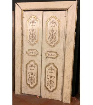 pts686 - pair of Neapolitan doors, cm l 138 xh 220     