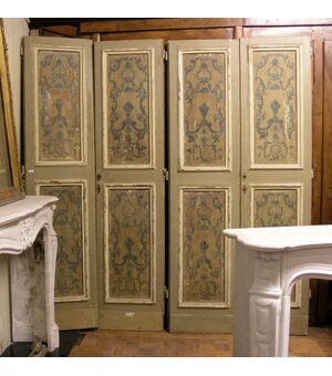 pts389 two double doors&#39; 700 in original lacquer, mis. 106 xh 220 cm     